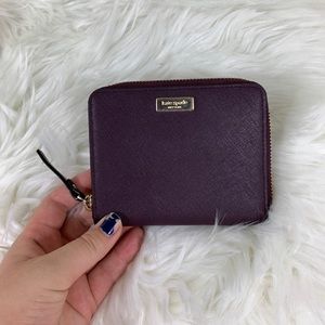 Kate Spade Dark Purple Zip Around Wallet